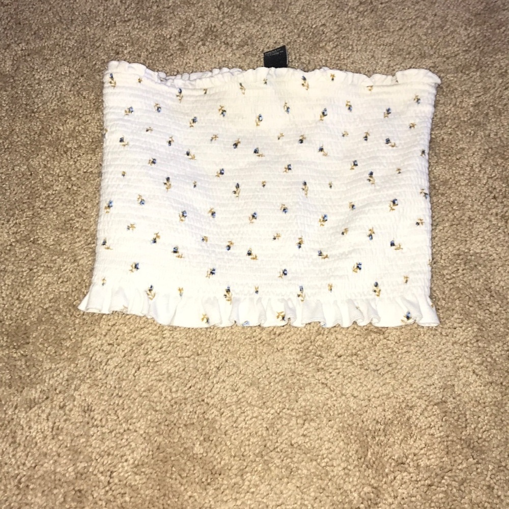 Floral print tube top